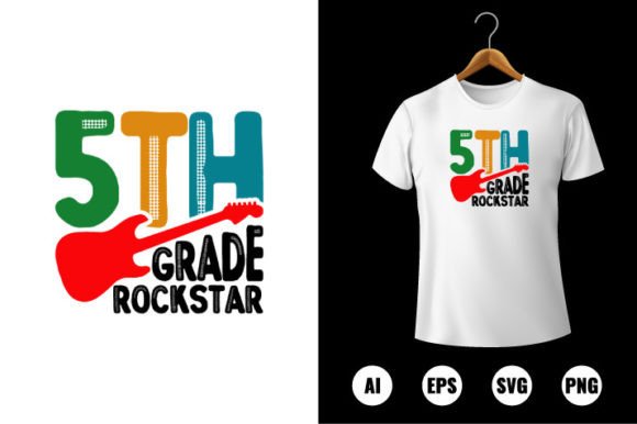 5th Grade Rockstar T-shirt Design