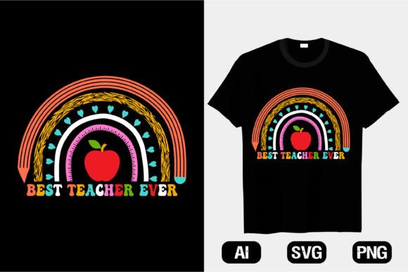 Best Teacher Rainbow T-shirt for Kids