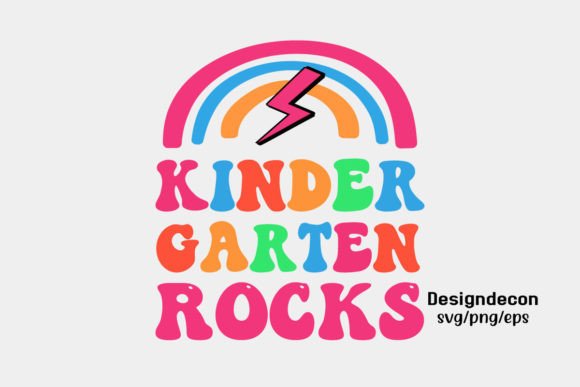 Cute Kindergarten Rocks SVG Design