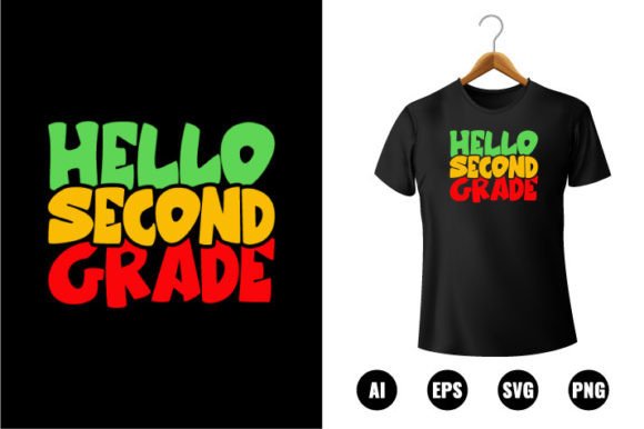 Hello 2nd Grade T-shirt Design