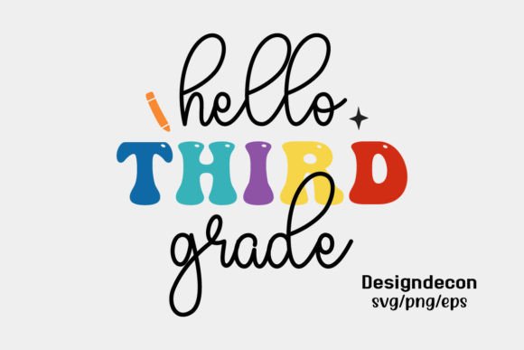 Hello Third Grade Retro SVG: Nostalgic Design Power for Teachers, Parents & Crafters