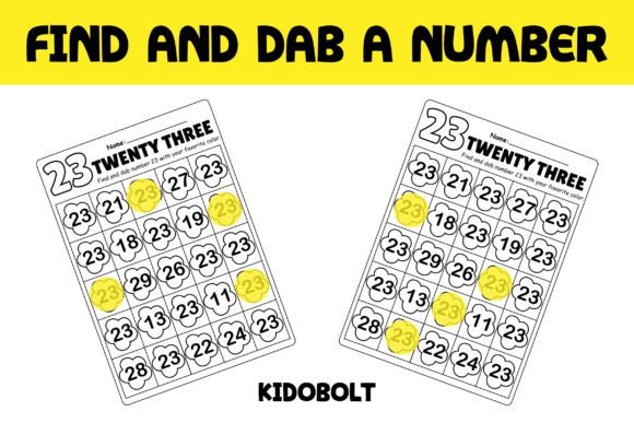 PreK Dab a Dot Number Worksheet - 23