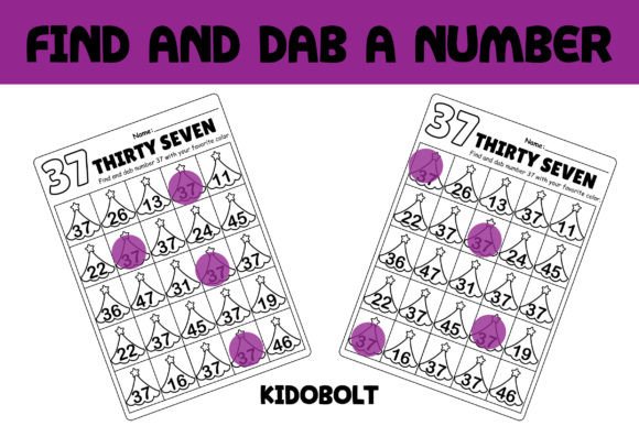 PreK Dab a Dot Number Worksheet - 37: A Focused Tool for Early Number Recognition