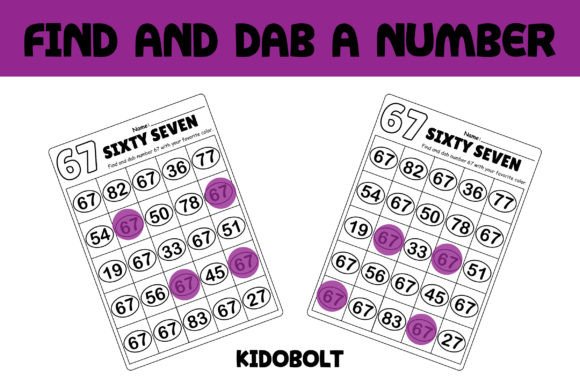 PreK Dab a Dot Number Worksheet – 67: A Focused Tool for Early Number Recognition