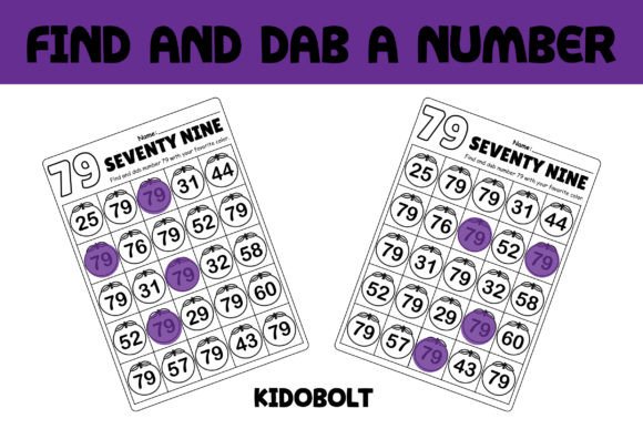 PreK Dab a Dot Number Worksheet - 79