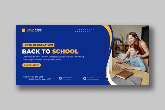 School Admission Facebook Cover Template: A Practical Design Asset for Education Marketers and Small Business Owners