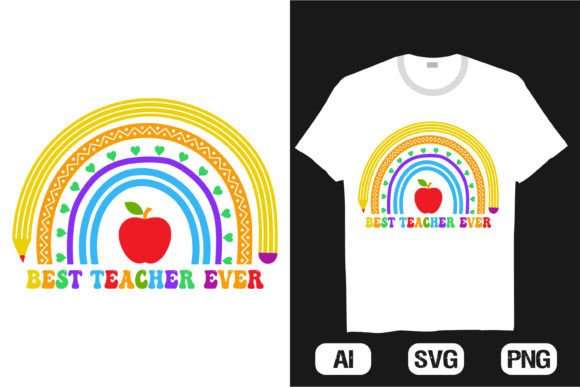 Trendy Rainbow T-shirt Design for Kids
